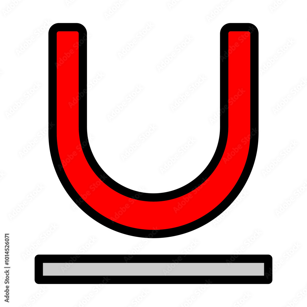 Underline Vector Filled Icon Design Underline Vector Filled Icon Design