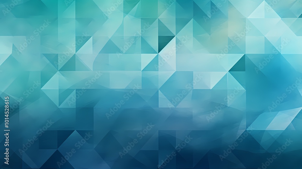 Fototapeta premium Vibrant patterned geometric design with blue, orange, and beige squares.