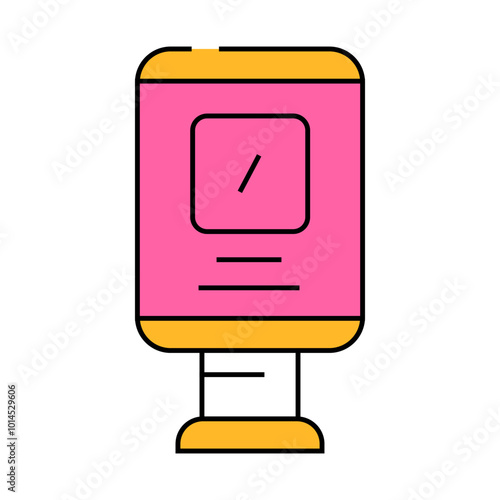 street advertising banner line icon vector. street advertising banner sign. isolated symbol illustration