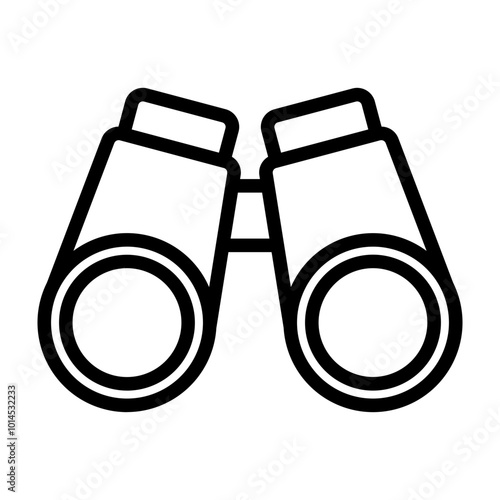 Binoculars Vector Line Icon Design
