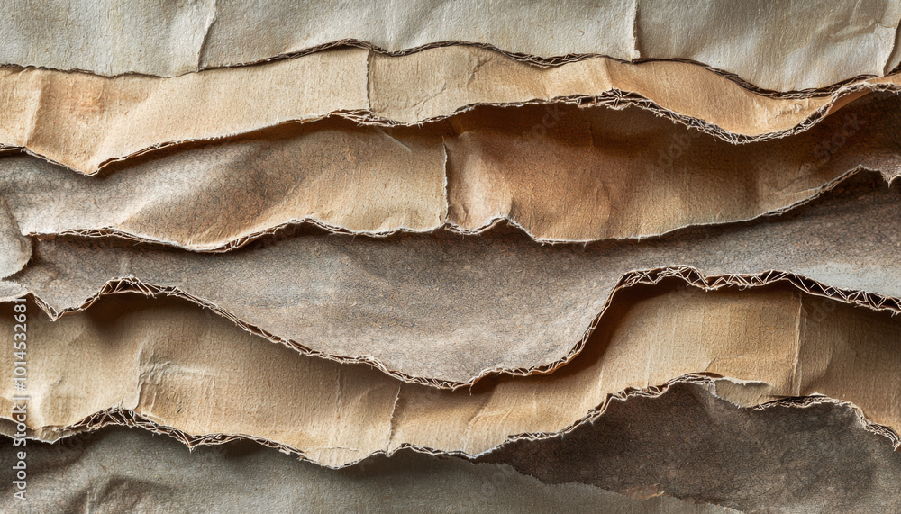 A close-up of layered, textured paper showcasing various shades and folds, emphasizing its organic and tactile qualities. A close-up of layered, textured paper showcasing various shades and folds, emphasizing its organic and tactile qualities.
