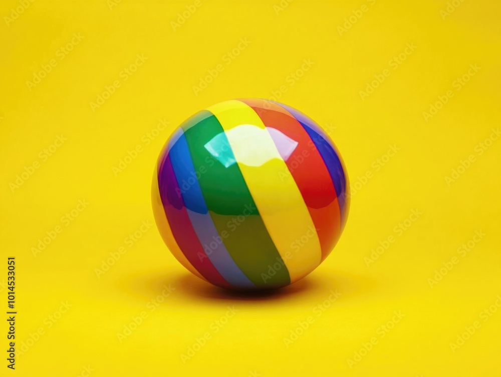 Apple Logo on Colorful Ball Apple Logo on Colorful Ball