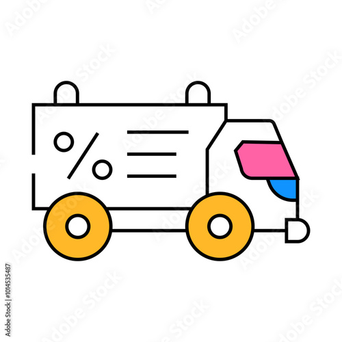 promo car line icon vector. promo car sign. isolated symbol illustration