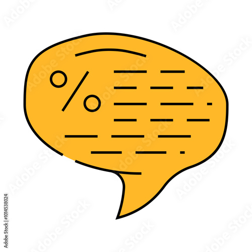 rumors talk about discounts line icon vector. rumors talk about discounts sign. isolated symbol illustration