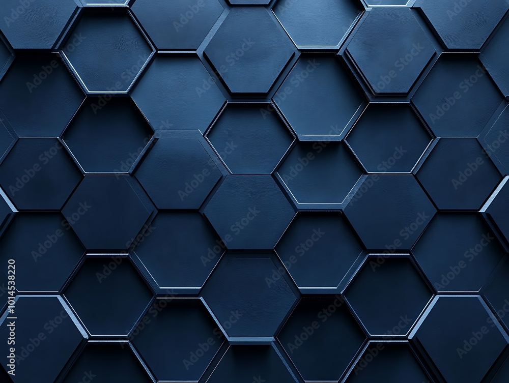 Hexagonal dark blue navy background texture placeholder, radial center space Hexagonal dark blue navy background texture placeholder, radial center space