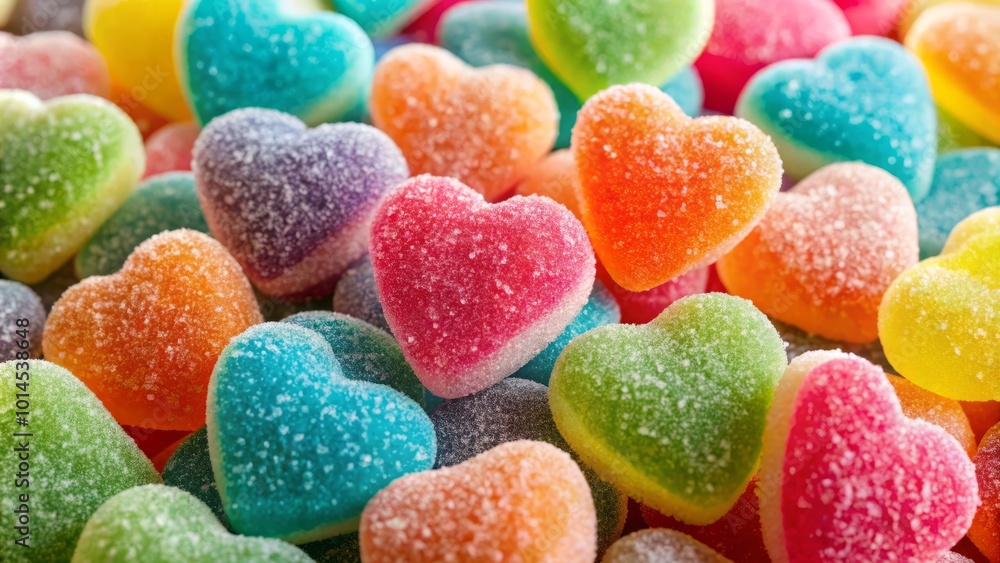 Celebrate love with these colorful, sugar-coated gummy heart candies. Perfect for Valentine's Day gifts, they add Celebrate love with these colorful, sugar-coated gummy heart candies. Perfect for Valentine's Day gifts, they add