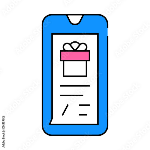 newsletter in messenger line icon vector. newsletter in messenger sign. isolated symbol illustration