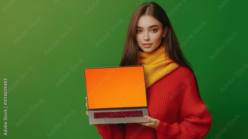 The Woman with Laptop Display The Woman with Laptop Display