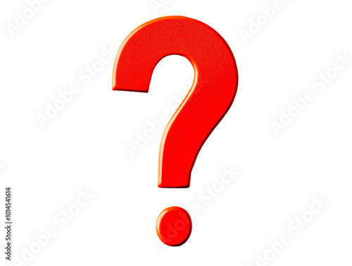 a red question mark on a white background