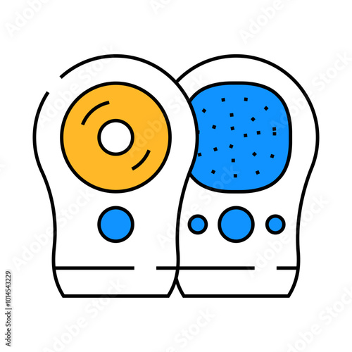 radio nanny device line icon vector. radio nanny device sign. isolated symbol illustration