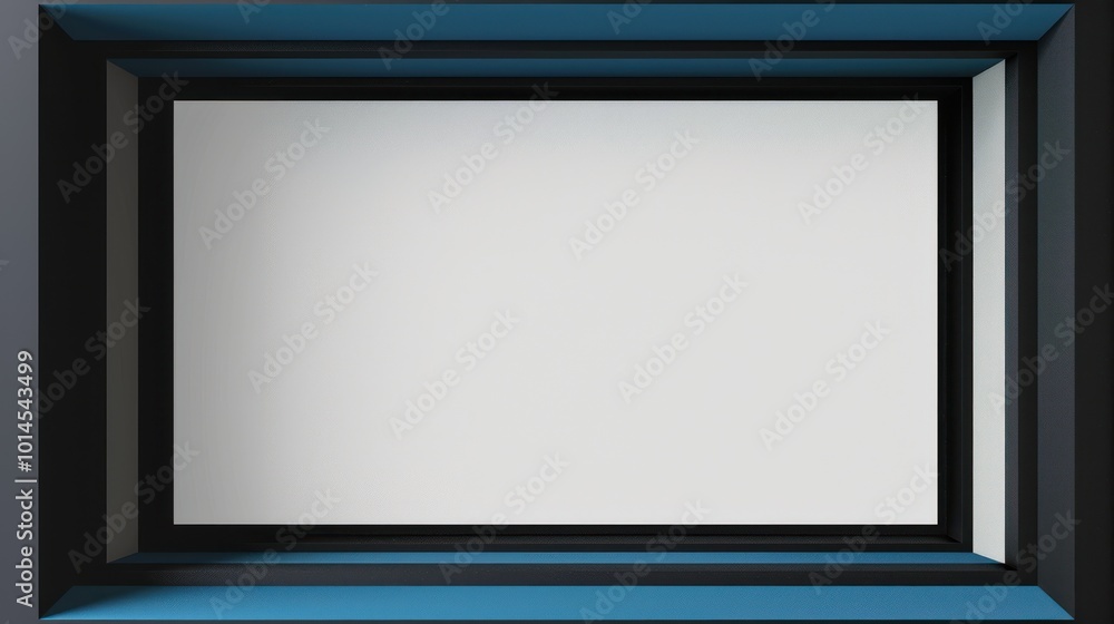 Black and Blue Multi-Layered Frame with White Center Black and Blue Multi-Layered Frame with White Center