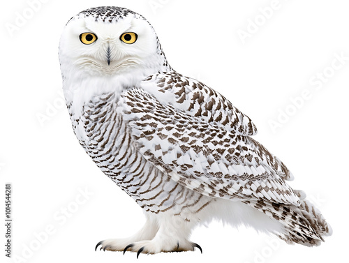 a white and black owl