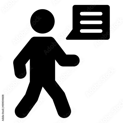 person with chat bubble