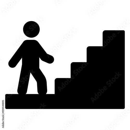 man on the stairs icon
