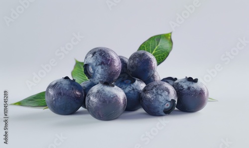 Wallpaper Mural Freshly picked blueberries, white background, 4K hyperrealistic photo Torontodigital.ca