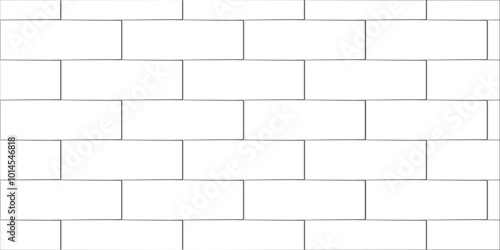 Abstract bathroom wall and floor brick wall texture background. white brick vector illustration texture of the wall with masonry Bricks laid in rows background.	
