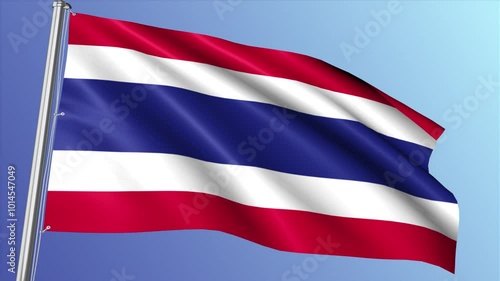 Wallpaper Mural Thailand Flag Waving Loop Torontodigital.ca