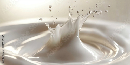  Milk Splash in Motion with Smooth Texture photo