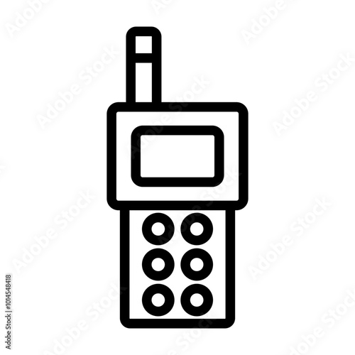 Walkie Talkie Vector Line Icon Design