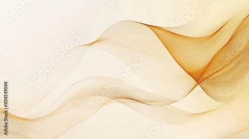 Abstract flowing lines in gold and brown hues with a clean area of copy space on the right-hand side photo