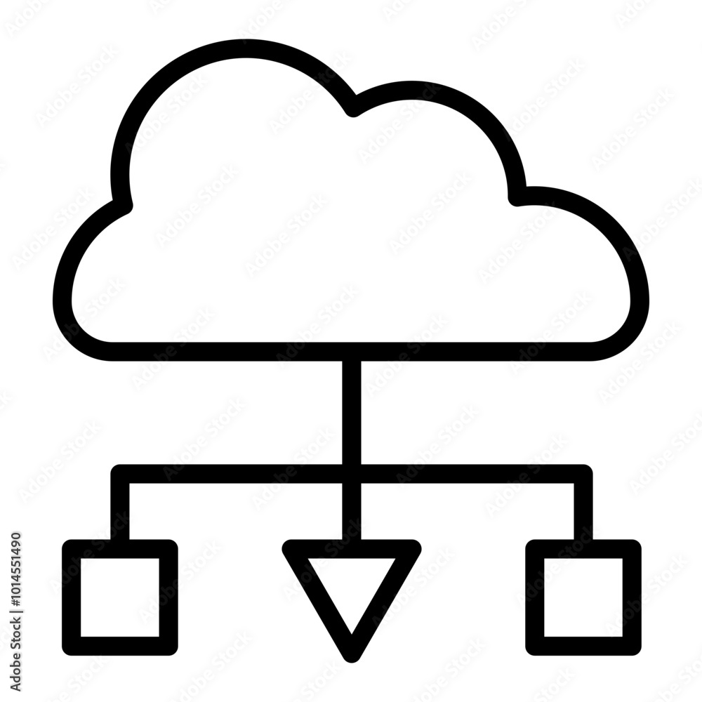 Load Balancer Vector Line Icon Design Load Balancer Vector Line Icon Design