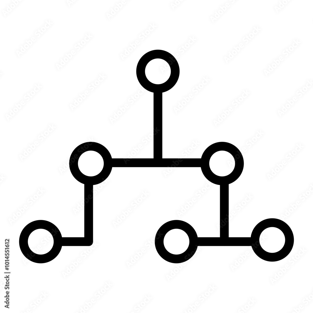 Network Topology Vector Line Icon Design Network Topology Vector Line Icon Design