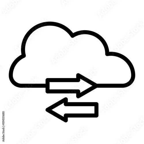 Data Transfer Vector Line Icon Design
