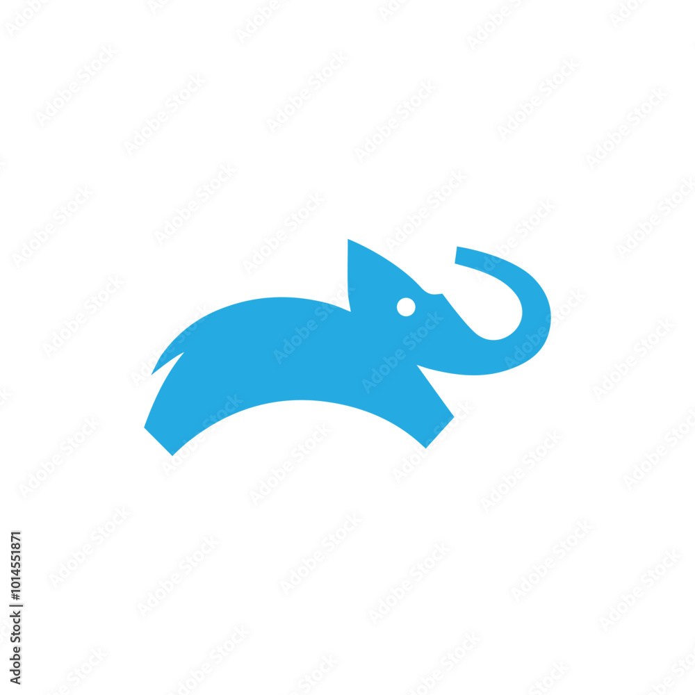 Elephant logo vector design, elephant zoo safari logo design, Modern elephant logo design vector template
