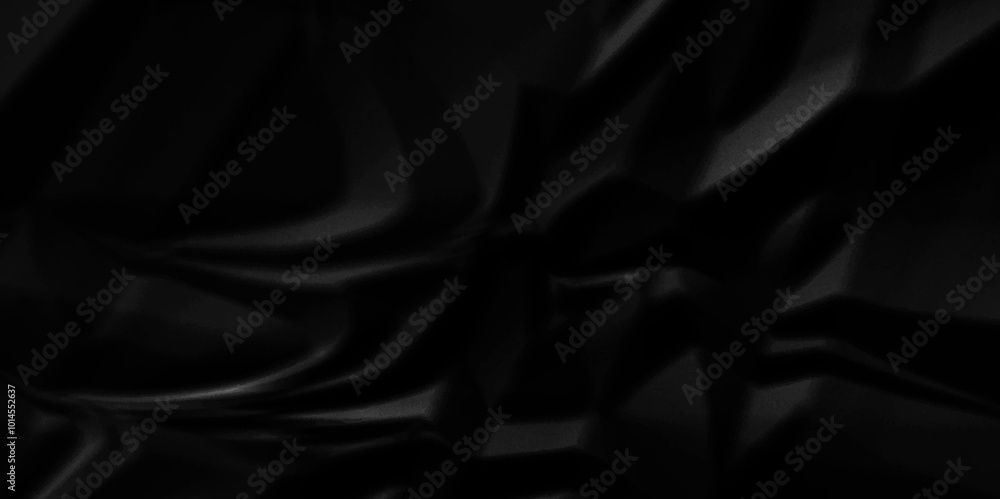 Fototapeta premium Dark black crumpled paper background. old paper wrinkle texture pattern overlay. cardboard wrinkled high resolution arts craft and Seamless crumpled paper. 