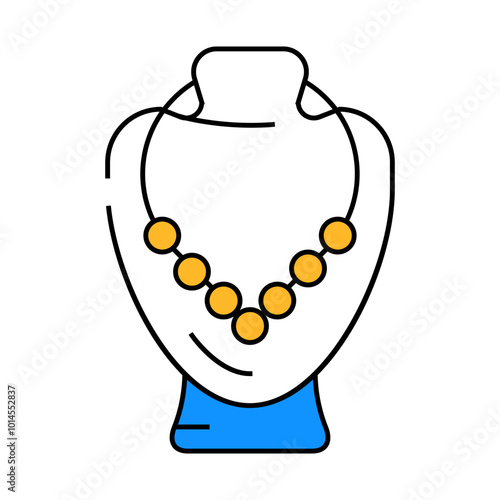 bijouterie accessory line icon vector. bijouterie accessory sign. isolated symbol illustration