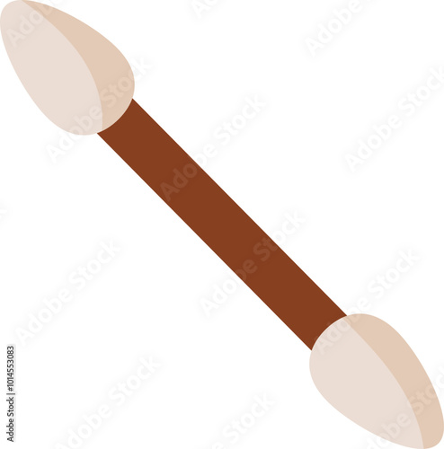 Hand holding a cotton tool for beauty and hygiene. Simple tool for skincare and personal care. Concept of health cleanliness, flat style, suitable cosmetic product presentations.