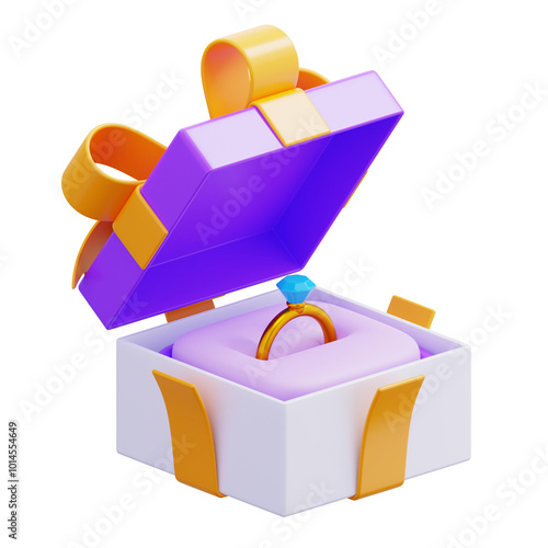 ring gift3d icon illustratioon photo