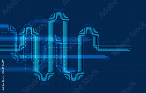 Abstract arrow direction. Business investment to success. financial data graph strategy. Technology background. High speed.