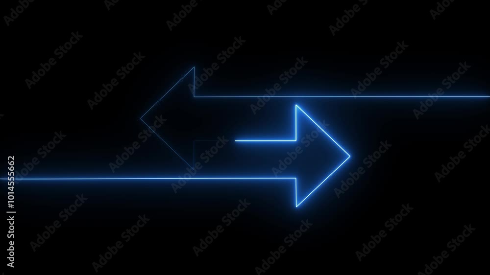 abstract neon arrow icon animation .glowing neon mask double arrow animation . abstract neon arrow icon animation .glowing neon mask double arrow animation .