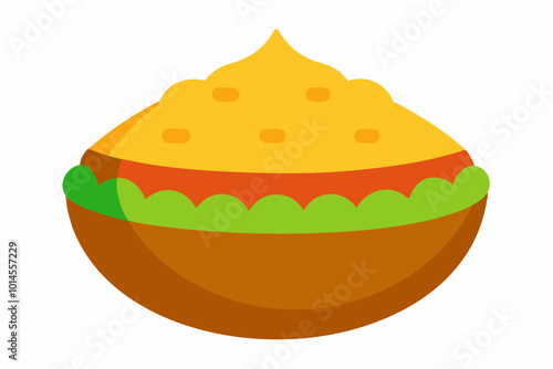 Pongal Sweet Rice Dish creative vector design on a white background