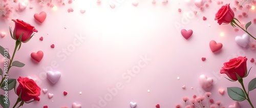 pink rose petals background, valentine day