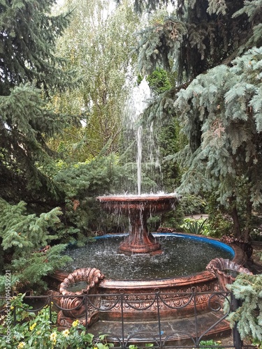 fountain in the garden
