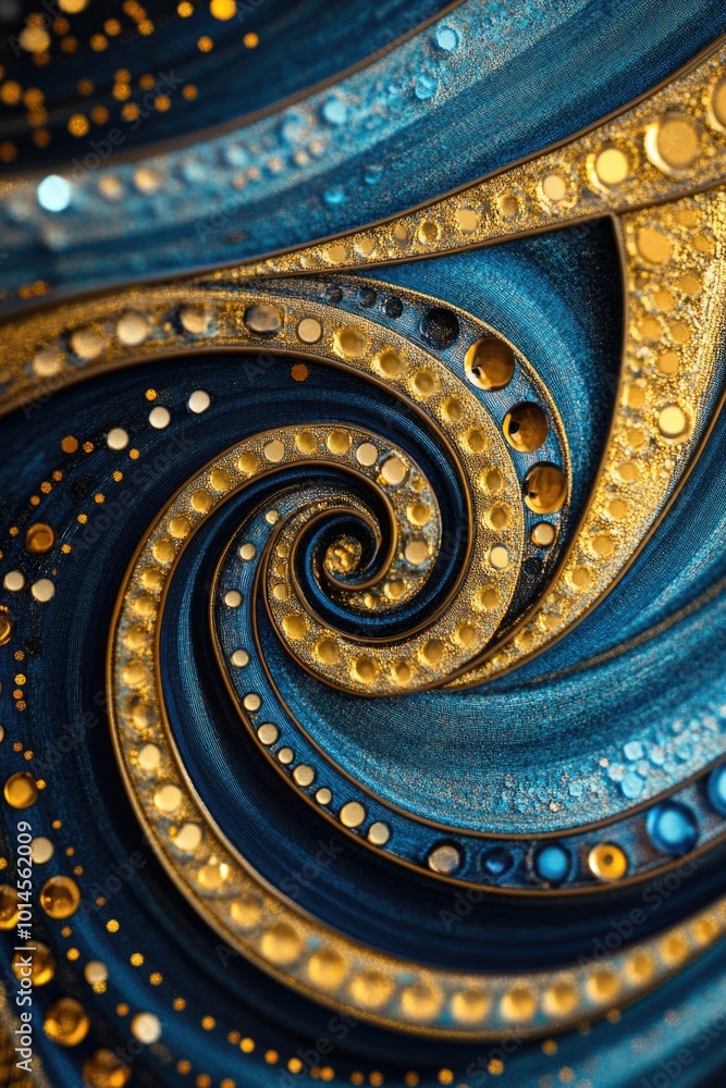 Blue and gold swirl Blue and gold swirl