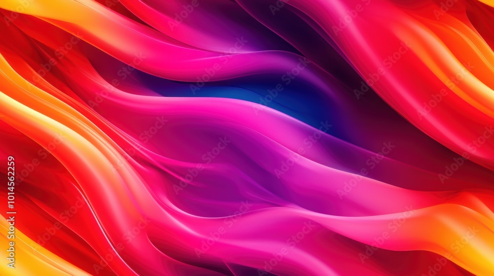 Obraz premium Colorful Waves in Liquid Dynamics