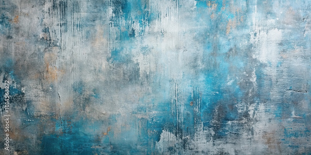 Fototapeta premium Abstract Blue and Gray Textured Background with Subtle Brushstrokes and Uneven Surface