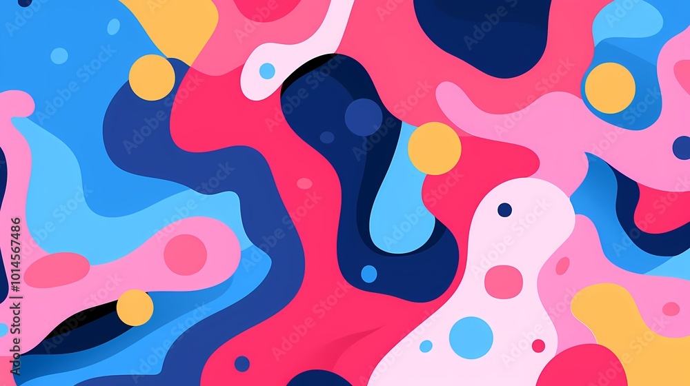 Bright and playful abstract design with vibrant colors and fluid shapes. Bright and playful abstract design with vibrant colors and fluid shapes.