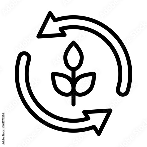Composting Vector Line Icon Design