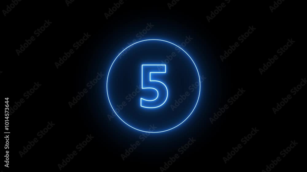 5 countdown animation from 15 to 0. Modern flat design with animation on dark background. 4K. 5 countdown animation from 15 to 0. Modern flat design with animation on dark background. 4K.