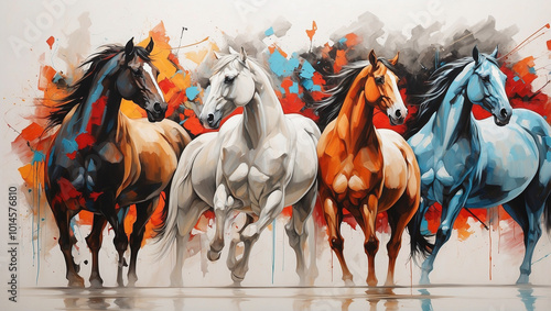 Modern Abstract Horse Painting