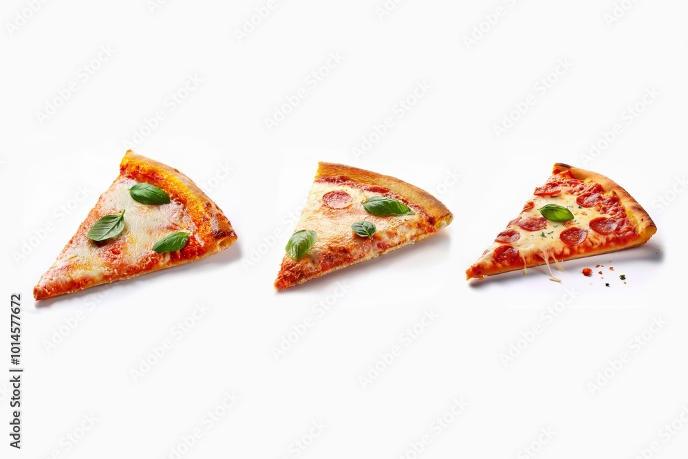 A slice Hot pizza Margaritas. Cheese in a pizza crust. Tasty vegetable pizza, pepperoni pizza, Hawaiian pizza on isolated background A slice Hot pizza Margaritas. Cheese in a pizza crust. Tasty vegetable pizza, pepperoni pizza, Hawaiian pizza on isolated background