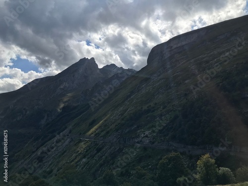 pyrenees nature landscape from the road