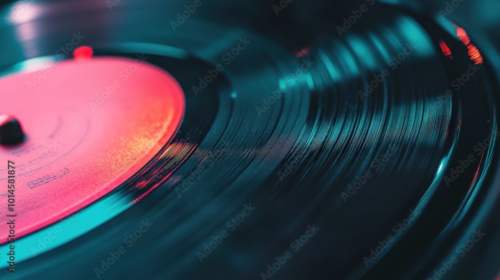 Analogue Retro Vinyl: Close-Up of Black Record for Music Enthusiasts Analogue Retro Vinyl: Close-Up of Black Record for Music Enthusiasts