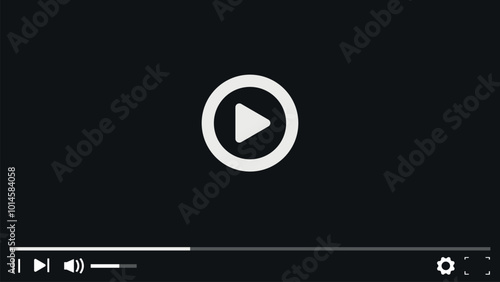Video player template interface multimedia player mockup