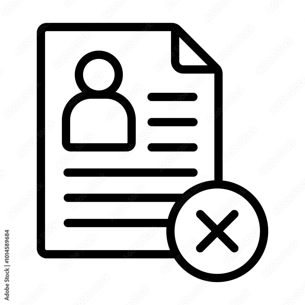 Rejection Vector Line Icon Design Rejection Vector Line Icon Design