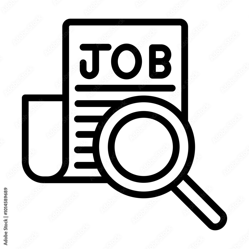 Job Hunting Vector Line Icon Design Job Hunting Vector Line Icon Design